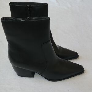 Franco Sarto Sleek Black Ankle Booties